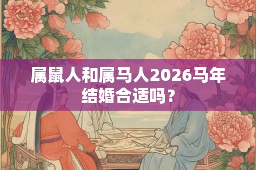 属鼠人和属马人2026马年结婚合适吗？