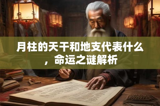 月柱的天干和地支代表什么，命运之谜解析