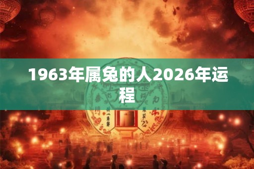 1963年属兔的人2026年运程 1963年属兔的人2026年运程