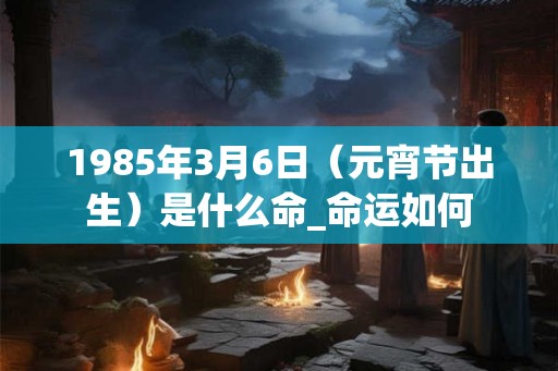 1985年3月6日（元宵节出生）是什么命_命运如何