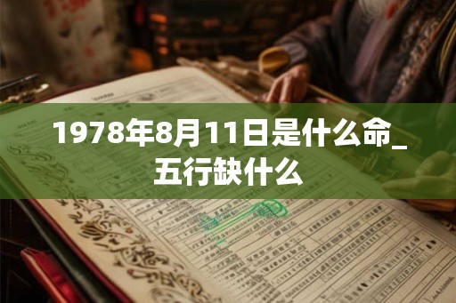 1978年8月11日是什么命_五行缺什么