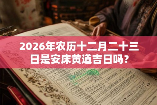 2026年农历十二月二十三日是安床黄道吉日吗？
