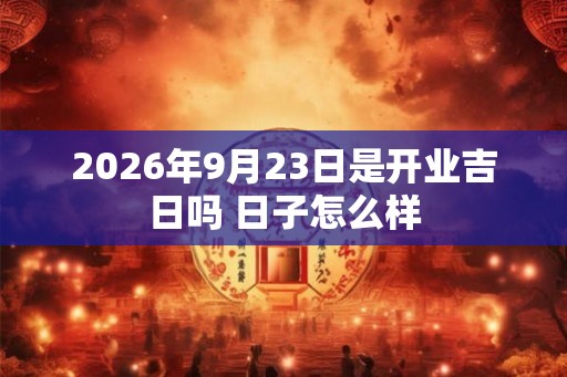 2026年9月23日是开业吉日吗 日子怎么样