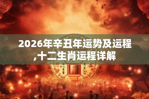 2026年辛丑年运势及运程,十二生肖运程详解