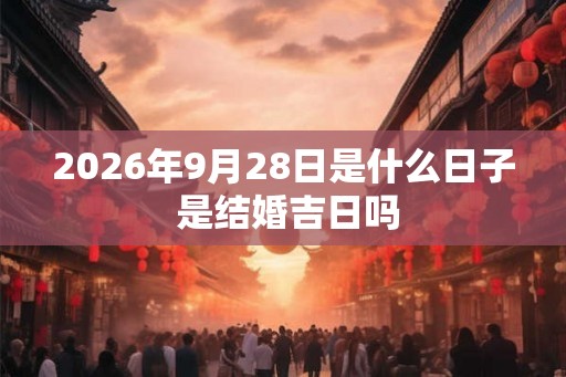 2026年9月28日是什么日子 是结婚吉日吗