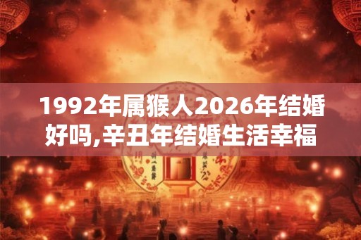 1992年属猴人2026年结婚好吗,辛丑年结婚生活幸福