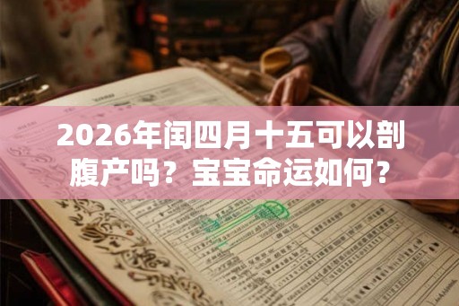 2026年闰四月十五可以剖腹产吗？宝宝命运如何？