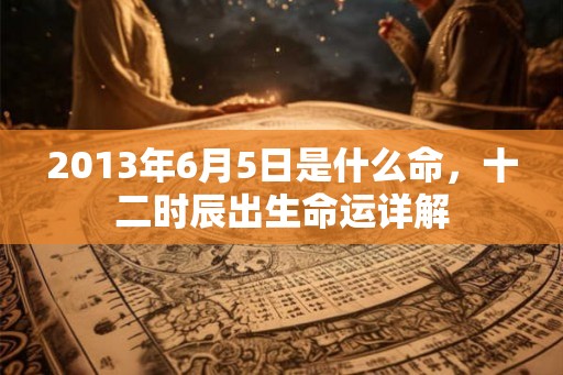 2013年6月5日是什么命,十二时辰出生命运详解 2013年6月5日是什么命,十二时辰出生命运详解