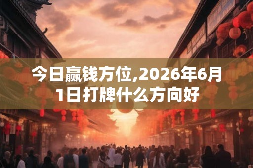 今日赢钱方位,2026年6月1日打牌什么方向好