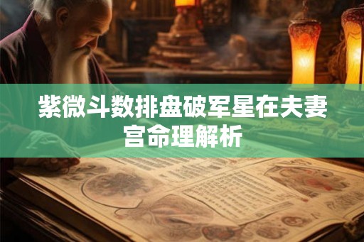 紫微斗数排盘破军星在夫妻宫命理解析