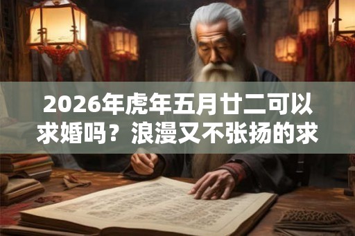 2026年虎年五月廿二可以求婚吗？浪漫又不张扬的求婚方式