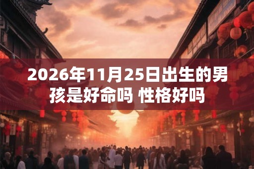 2026年11月25日出生的男孩是好命吗 性格好吗