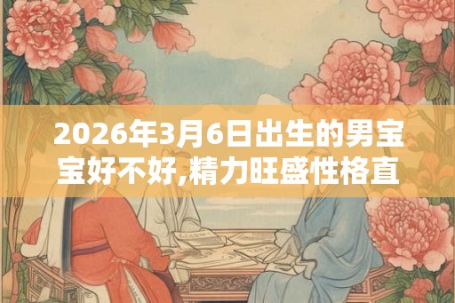 2026年3月6日出生的男宝宝好不好,精力旺盛性格直爽