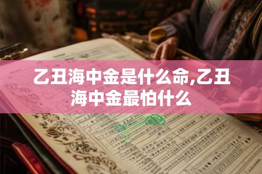 乙丑海中金是什么命,乙丑海中金最怕什么