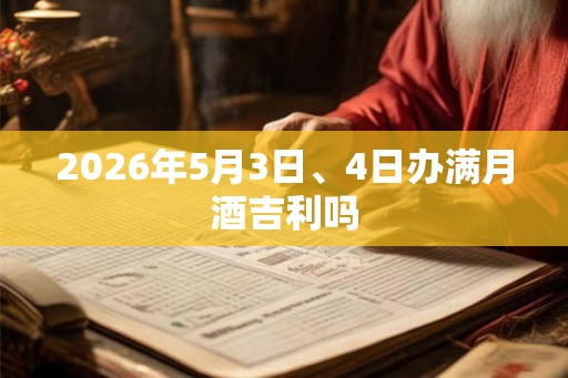 2026年5月3日、4日办满月酒吉利吗