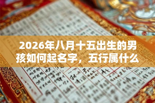 2026年八月十五出生的男孩如何起名字，五行属什么