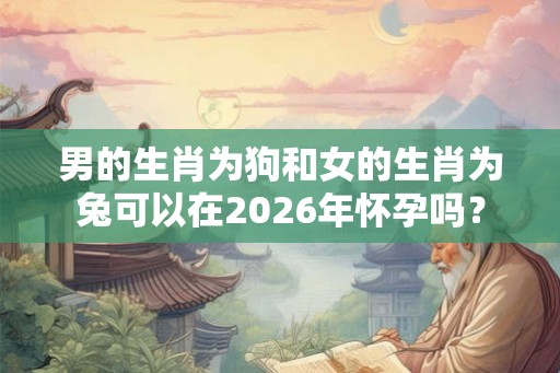 男的生肖为狗和女的生肖为兔可以在2026年怀孕吗？