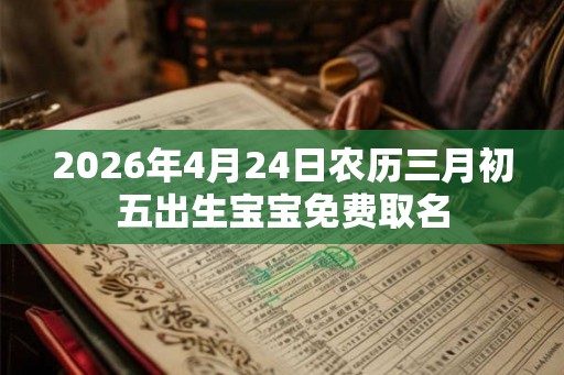 2026年4月24日农历三月初五出生宝宝免费取名 2026年4月24日农历三月初五出生宝宝免费取名