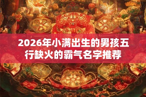 2026年小满出生的男孩五行缺火的霸气名字推荐