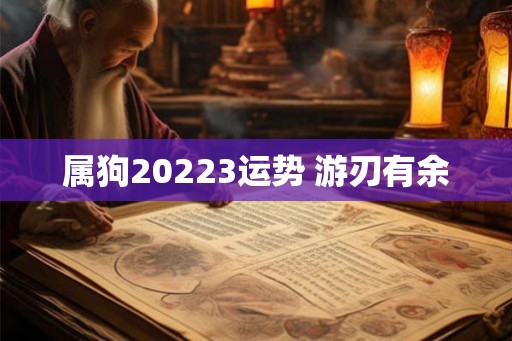 属狗20223运势 游刃有余