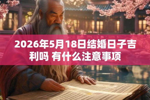 2026年5月18日结婚日子吉利吗 有什么注意事项