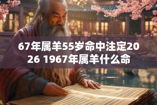 67年属羊55岁命中注定2026 1967年属羊什么命