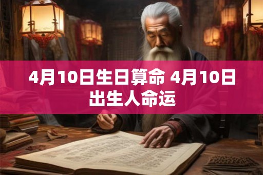 4月10日生日算命 4月10日出生人命运