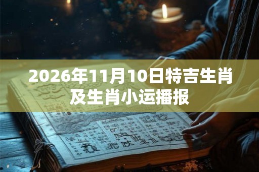 2026年11月10日特吉生肖及生肖小运播报 2026年11月10日特吉生肖及生肖小运播报