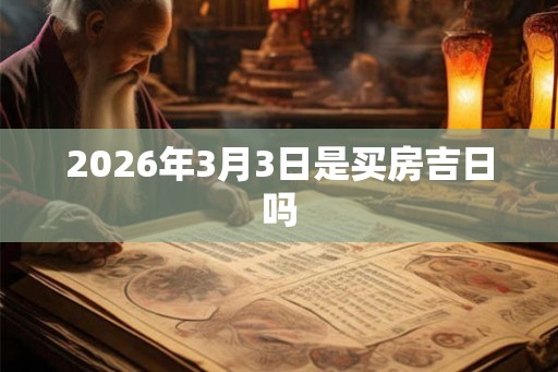 2026年3月3日是买房吉日吗 2026年3月3日是买房吉日吗