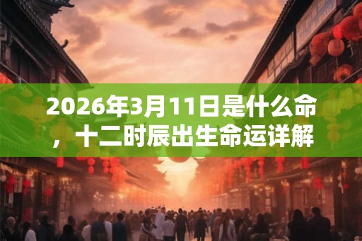 2026年3月11日是什么命，十二时辰出生命运详解
