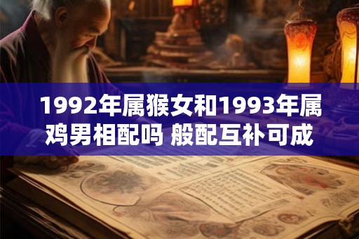 1992年属猴女和1993年属鸡男相配吗 般配互补可成婚