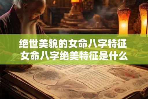 绝世美貌的女命八字特征 女命八字绝美特征是什么 绝世美貌的女命八字特征 女命八字绝美特征是什么