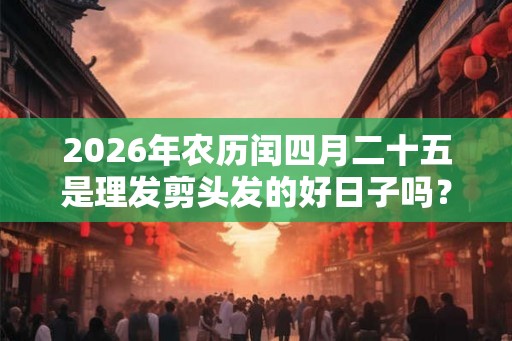 2026年农历闰四月二十五是理发剪头发的好日子吗？