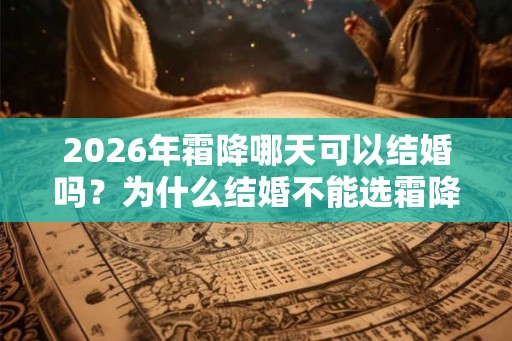 2026年霜降哪天可以结婚吗?为什么结婚不能选霜降? 2026年霜降哪天可以结婚吗?为什么结婚不能选霜降?
