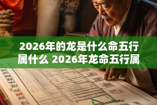 2026年的龙是什么命五行属什么 2026年龙命五行属何 2026年的龙是什么命五行属什么 2026年龙命五行属何