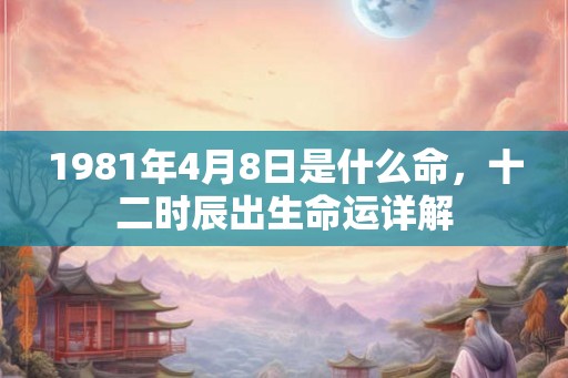 1981年4月8日是什么命,十二时辰出生命运详解 1981年4月8日是什么命,十二时辰出生命运详解