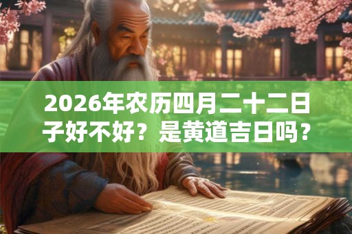 2026年农历四月二十二日子好不好？是黄道吉日吗？