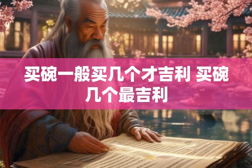 买碗一般买几个才吉利 买碗几个最吉利