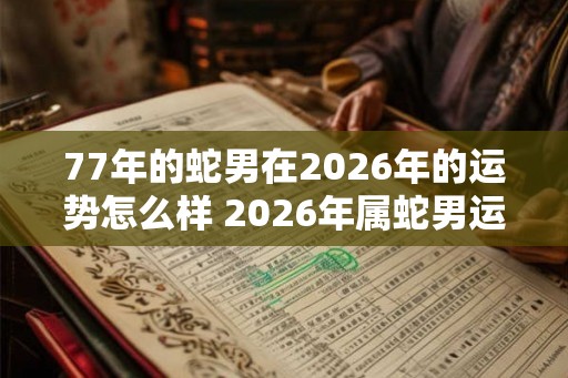 77年的蛇男在2026年的运势怎么样 2026年属蛇男运气好不好