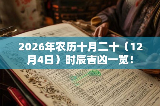 2026年农历十月二十（12月4日）时辰吉凶一览！