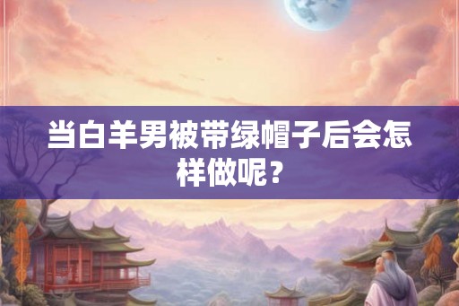 当白羊男被带绿帽子后会怎样做呢？