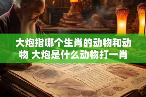 大炮指哪个生肖的动物和动物 大炮是什么动物打一肖 大炮指哪个生肖的动物和动物 大炮是什么动物打一肖