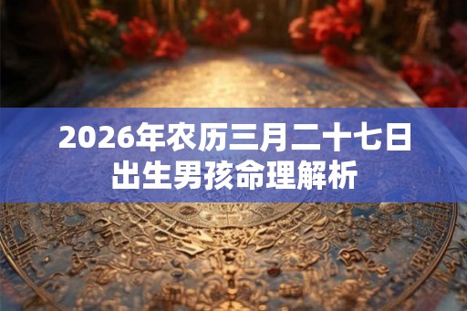 2026年农历三月二十七日出生男孩命理解析