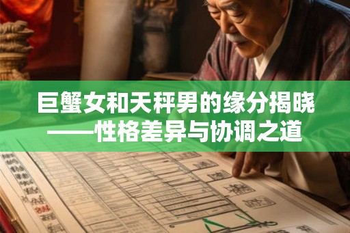 巨蟹女和天秤男的缘分揭晓——性格差异与协调之道