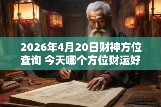 2026年4月20日财神方位查询 今天哪个方位财运好