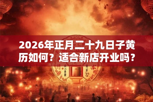 2026年正月二十九日子黄历如何？适合新店开业吗？