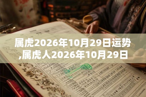 属虎2026年10月29日运势,属虎人2026年10月29日财运,生肖虎2026年10月29日运势