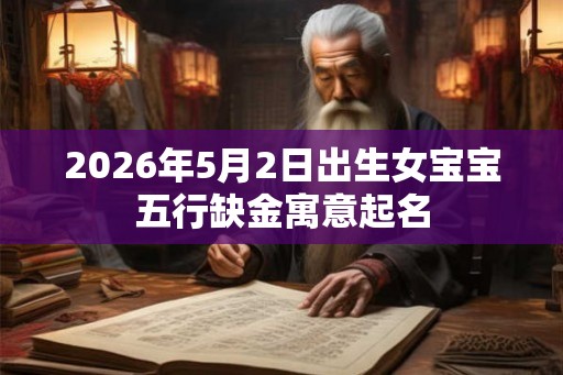 2026年5月2日出生女宝宝五行缺金寓意起名