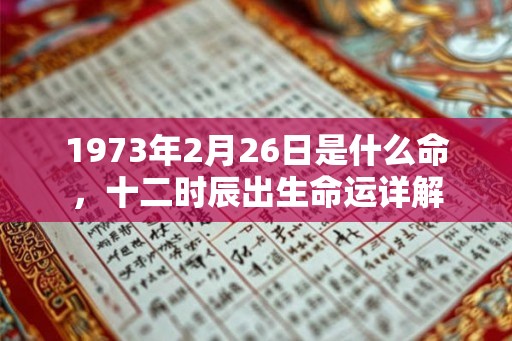 1973年2月26日是什么命，十二时辰出生命运详解