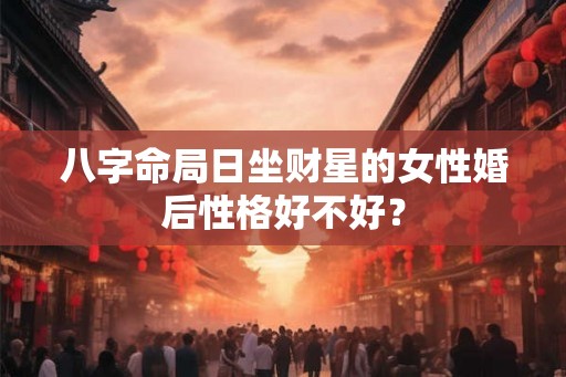 八字命局日坐财星的女性婚后性格好不好？